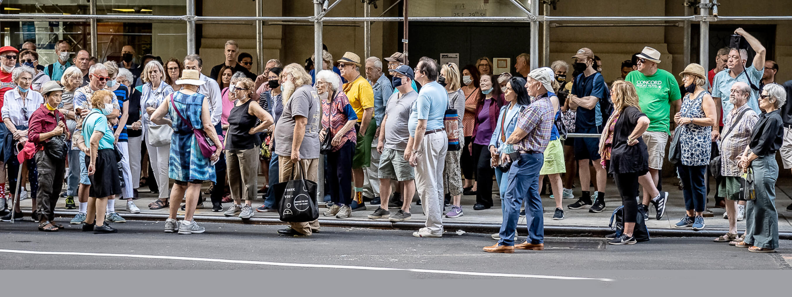 Joyce Gold leads walking tour.
